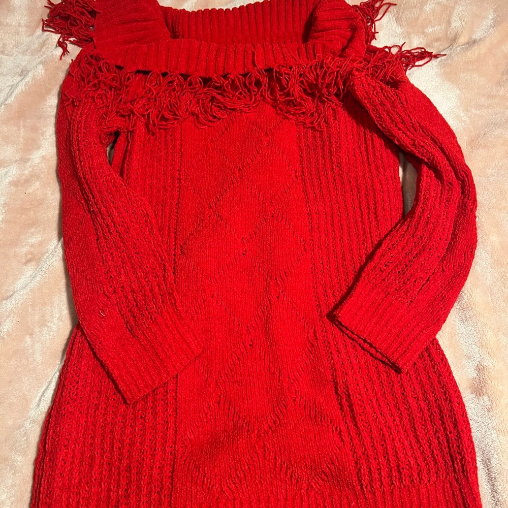 Fashion Nova Vibrant Red Cowl Neck Sweater